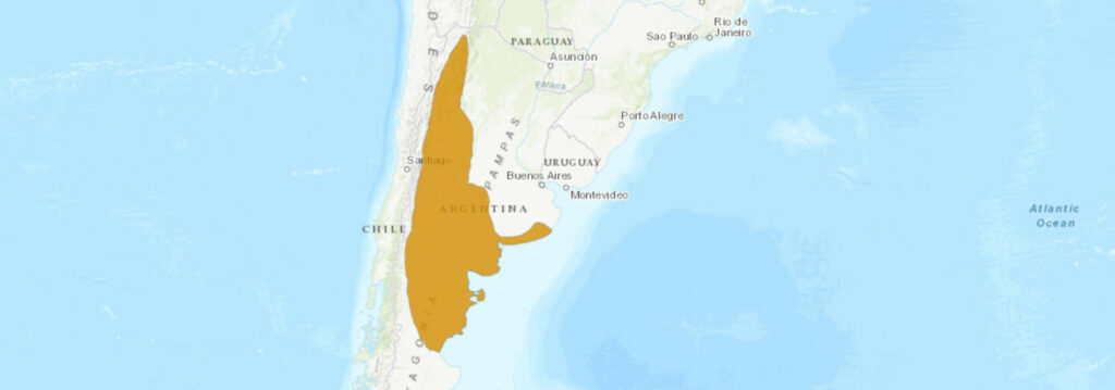 Aire de répartition du Bothrops ammodytoides