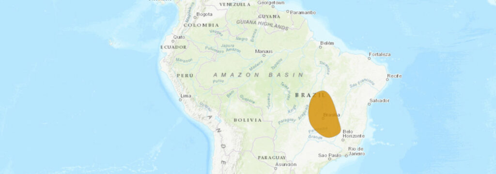 Aire de répartition du Bothrops marmoratus