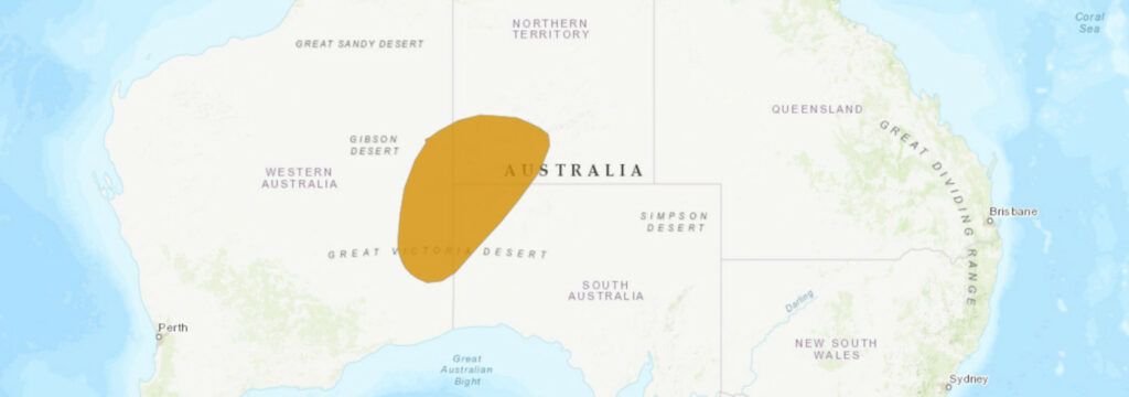 Aire de répartition de l'Oxyuranus temporalis