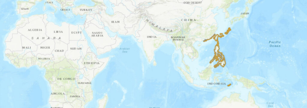 Aire de répartition du Laticauda semifasciata